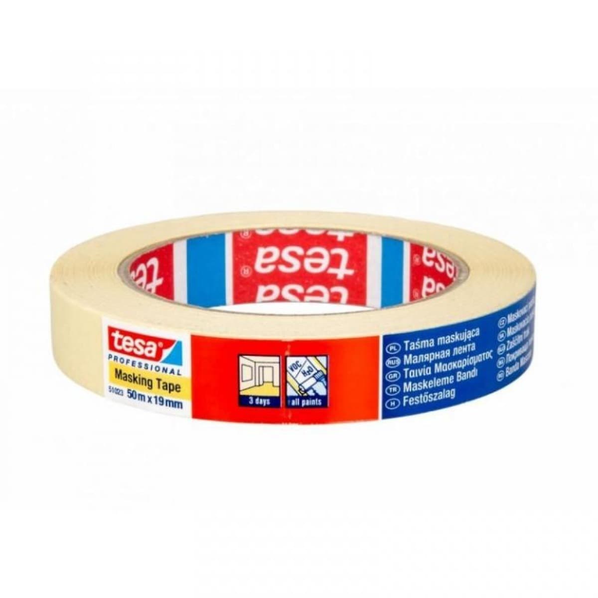 Taśma malarska profesjonalna 3 dni 50m 19mm 51023-00000-00